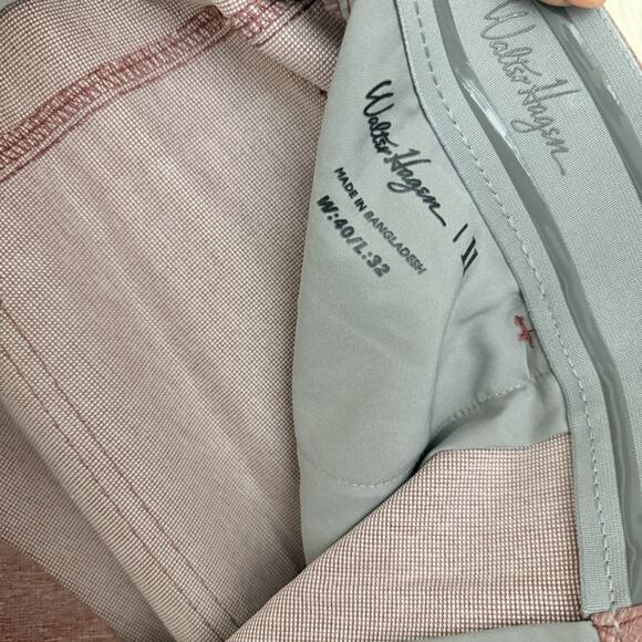 Walter Hagen Golf Pants Men's 40x32 Perfect 11 Slim Fit Maroon Stretch NWOT - Picture 5 of 13